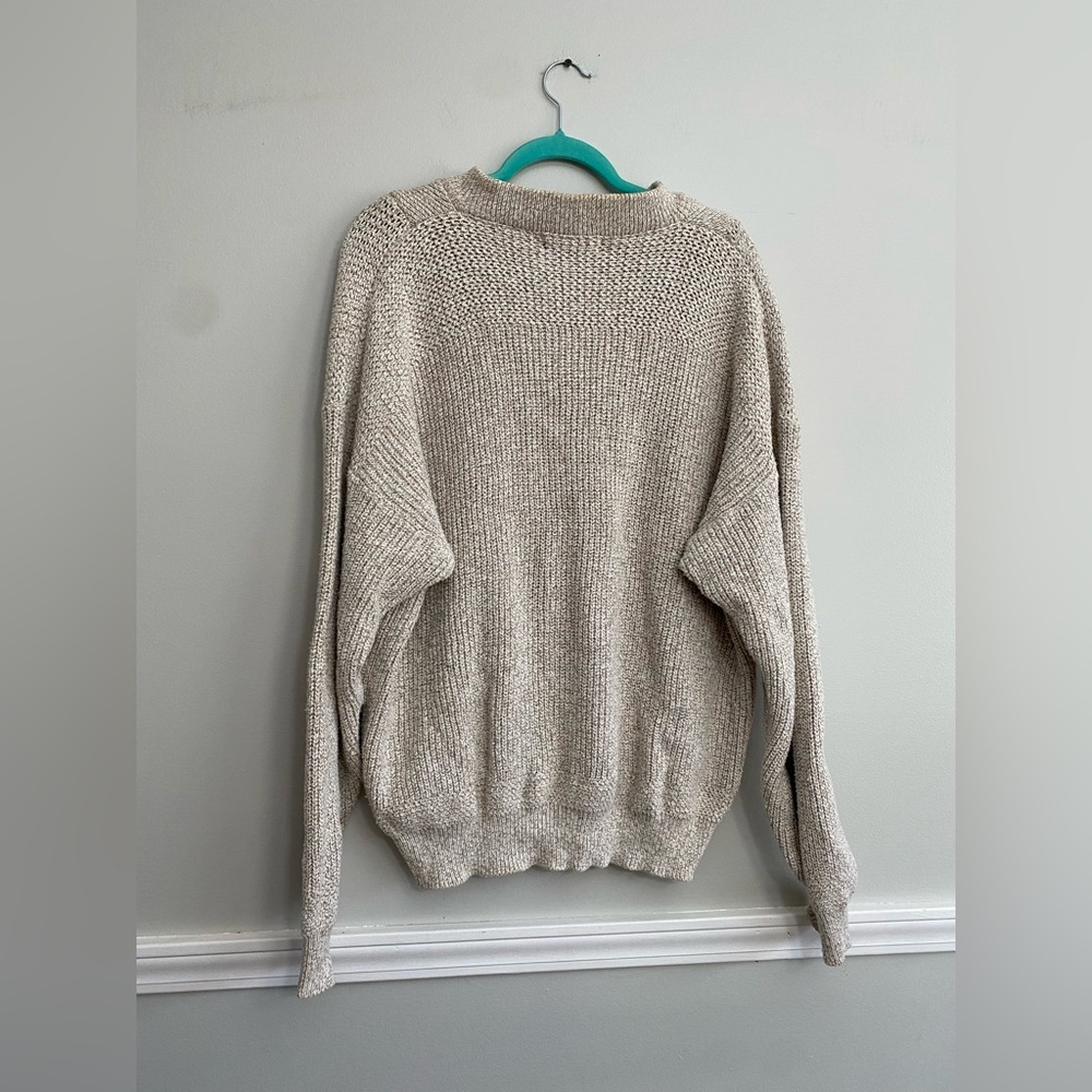 Vintage Eddie Bauer Cotton Knit Henley Sweater‎ - L - Picture 2 of 3